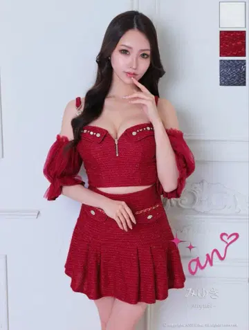 an 트위드 플레어 드레스