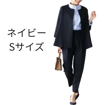 팬츠 수트 여성용 S 사이즈 네이비 입학식 졸업식 엄마 셋업