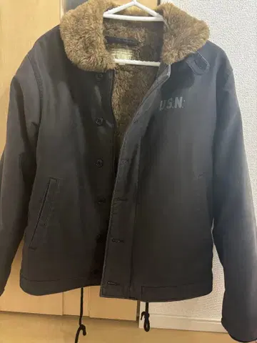 U.S.N. 밀리터리 자켓 사이즈 32 블랙