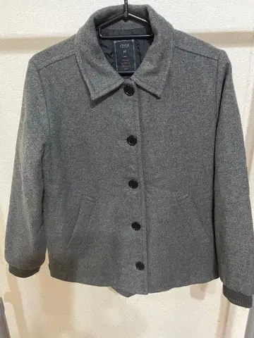 그레이 버튼 캐주얼 자켓