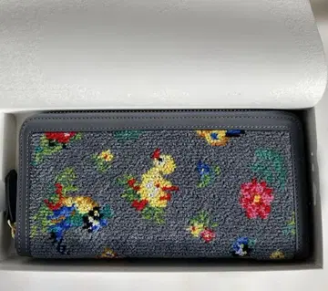 하이 라운드 지퍼 장지갑 그레이