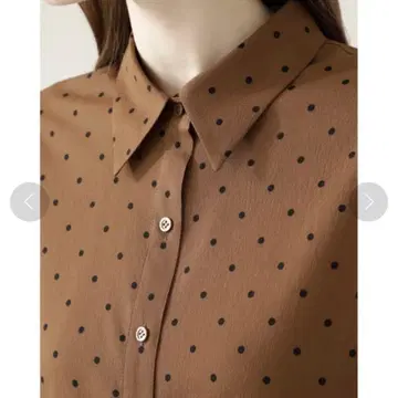 bosch 도트 프린트 셔츠 브라운