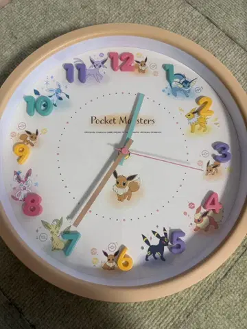 포켓몬스터 이브이 벽걸이 시계