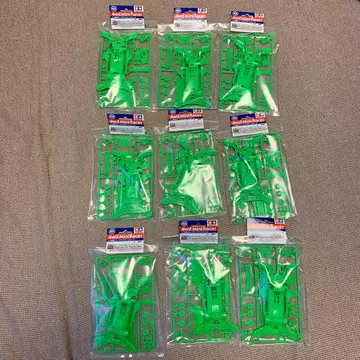 [ 미니 사륜구동 ] AR 형광 컬러 섀시 세트 ( 그린 ) x 9개