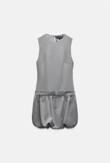 ZARA 그레이 슬리브리스 벌룬 원피스