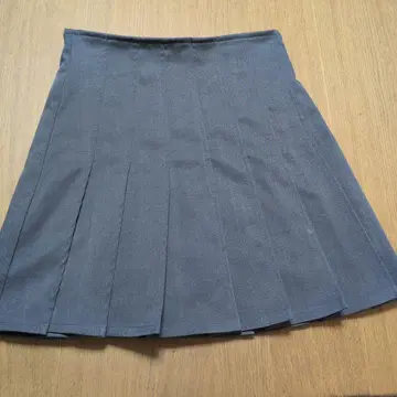 그레이 미니 플리츠 팬츠 뒷지퍼