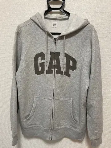 GAP 그레이 프론트 지퍼 후드티 L 사이즈