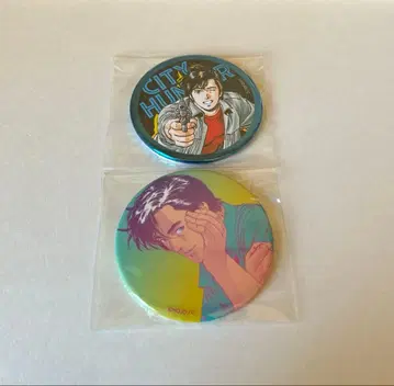 시티 헌터 캔뱃지 하카바노가로 사에바 료 2개 세트