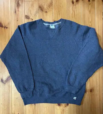 Russell Athletic 무지 맨투맨 블루 그레이