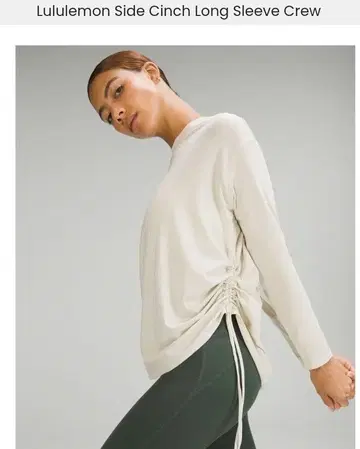 룰루레몬 아이보리 긴팔 상의 셔츠