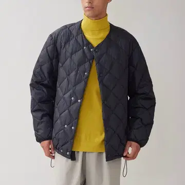 UNFILO 퀼팅 블루종 블랙