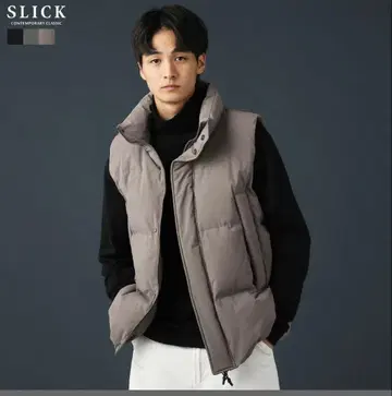 SLICK 다운 베스트 베이지 사이즈 1