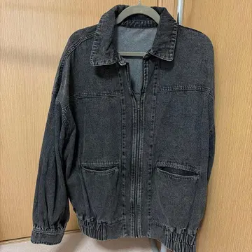 다크 그레이 집업 데님 자켓