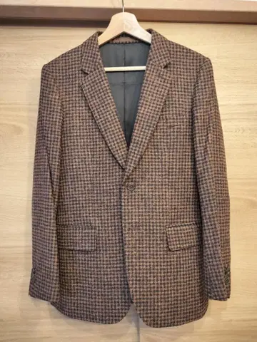 폴스미스 테일러드 자켓 브라운 계열 체크 M 사이즈