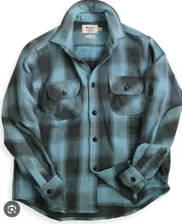 ALCARZA 플란넬 셔츠 옴브레 체크 셔츠