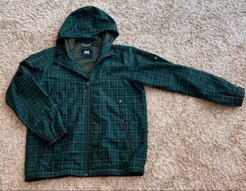 헬리 한센 체크 무늬 마운틴 후드티 XL