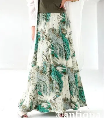 안티카 수채화 패턴 롱 스커트 즉일 익명 발송!