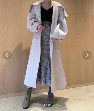 SNIDEL 빅 칼라 리버 울 코트