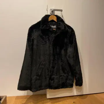 Schott 블랙 퍼 자켓