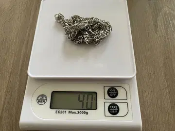 [컨디션 최상] 키헤이 실버 925 12면 트리플 목걸이 플라티나 가공