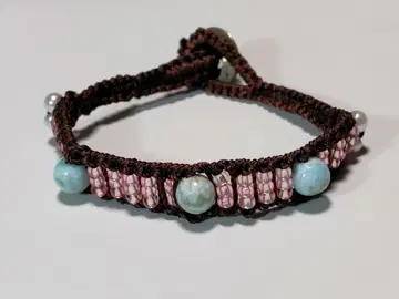 핸드메이드 라리마 마크라메 팔찌