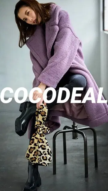 새상품급 COCODEAL 보아 코트