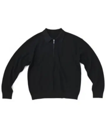 supply tokyo Half Zip Knit Polo Black