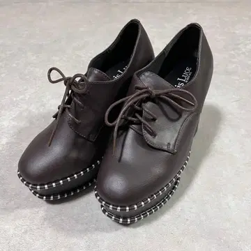 [미사용] ELVIS LUCE 레이스업 슈즈 다크 브라운 S 사이즈