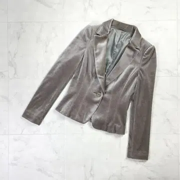 새상품급 ANAYI 벨로아 테일러드 자켓 긴팔 그레이지 38*LD309