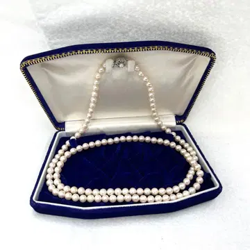 [ T ] 클리어런스 진주 롱 목걸이 장식 클래스 silver 각인