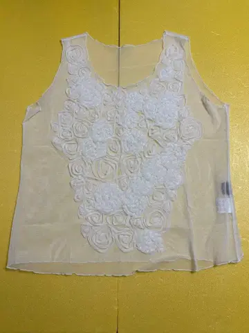 새상품급 장미빛 생활 바라클라바 레이스 블라우스 순백 화이트 L 일본제