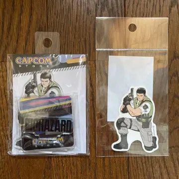 바이오하자드 크리스 캡콤 스토어 아크릴 스탠드 스티커 세트