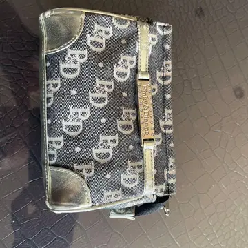 Pinky & Dianne 컴팩트 파우치 블랙 실버