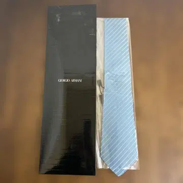 Giorgio Armani 아르마니 스카이블루 스트라이프 넥타이
