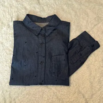 아나텔리어 데님 블라우스 인디고