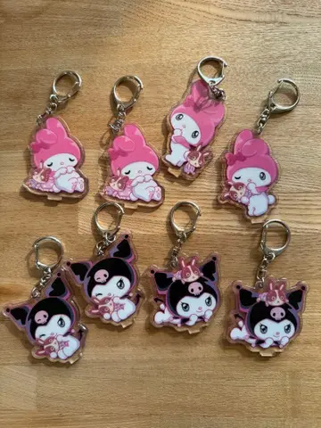마이멜로디 쿠로미 아크릴 키링 8개 세트