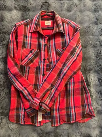 houston 레드 체크 플란넬 셔츠