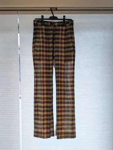 aalto 체크 무늬 슬랙스 팬츠