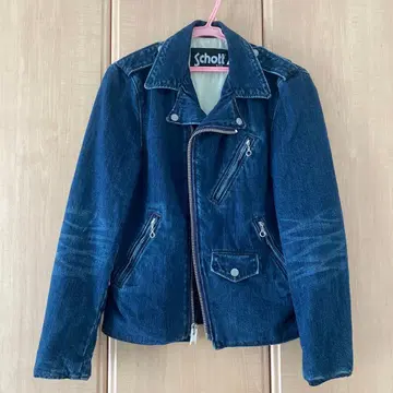 Schott 다크 데님 라이더 자켓 S
