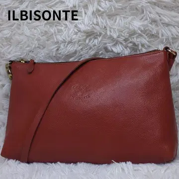 새상품급 일비종떼 숄더백 올 가죽 브라운 로고 엠보 로고 금장 장식