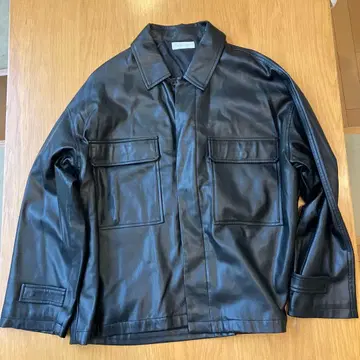 INTER FACTORY 블랙 가죽 자켓