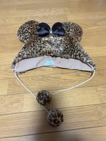 도쿄 디즈니 리조트 미니 레오파드 무늬 팬캡