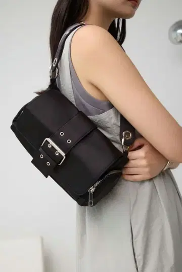 AZUL by moussy 핸드 숄더백 블랙