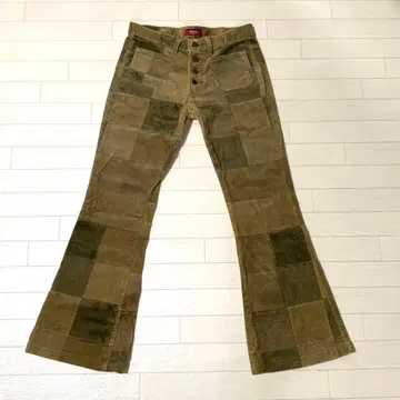 Y2K 그런지 코듀로이 플레어 헤이세이 EDWIN 팬츠 갸루