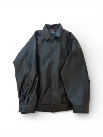 FUBU 블랙 가죽 자켓