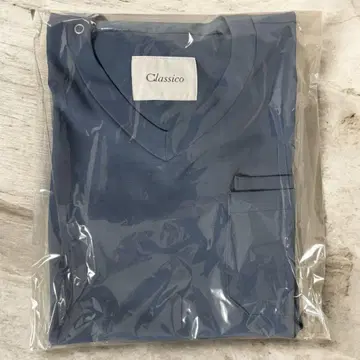 Classico 스크럽 상의 블루 그레이