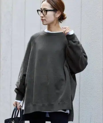 FRAMeWORK 래글런 판초 맨투맨 블랙 프리 사이즈