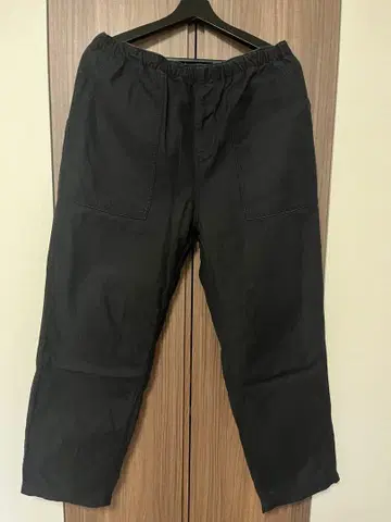 GUNG HO 블랙 워크 팬츠 허리밴딩