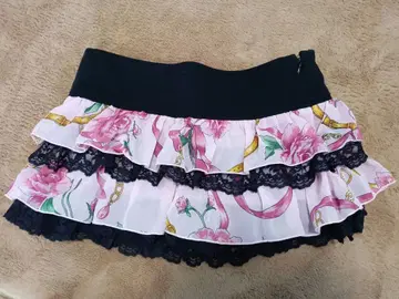 가격 인하 MA*RS 꽃무늬 프릴 미니 스커트 M