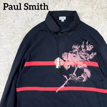 폴스미스 장미 무늬 롱 슬리브 긴팔 피케 셔츠 M PaulSmith